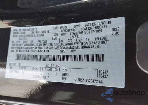 2024 Ford Bronco Black Diamond from USA, damaged, VIN 1FMDE1AP3RLA66439